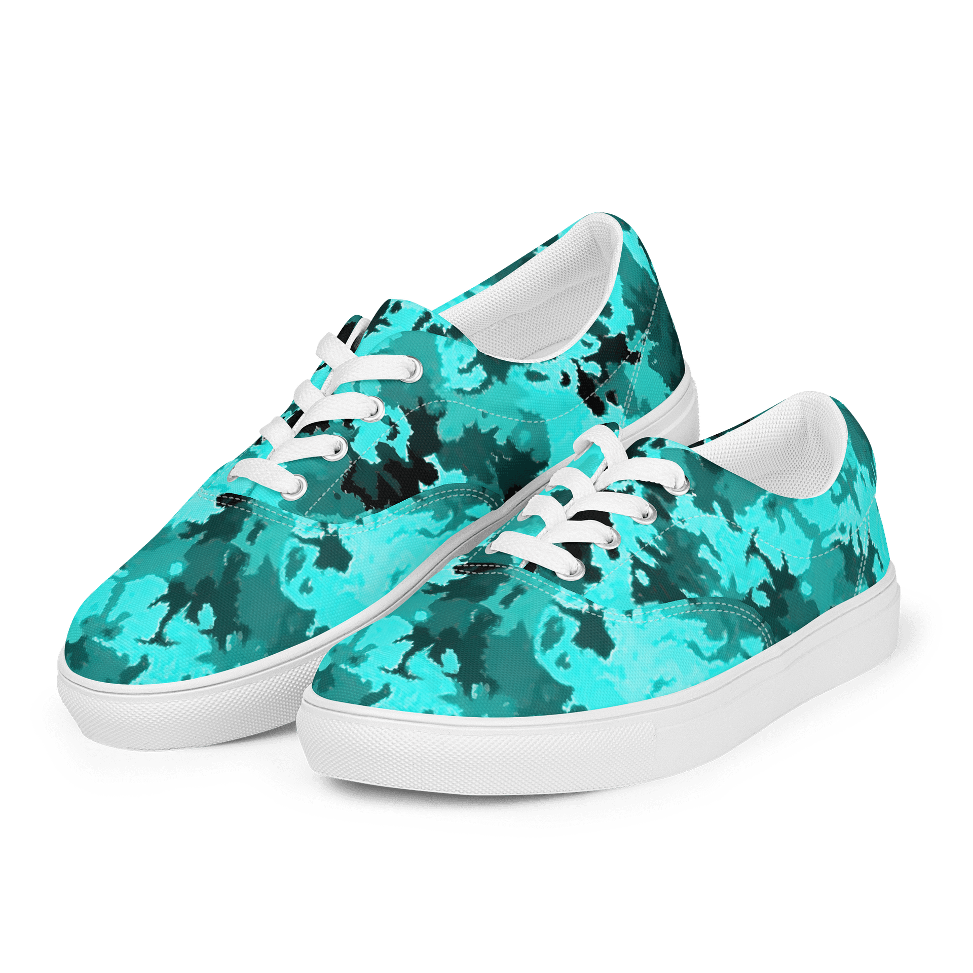 Azure Camo Men's Canvas Shoes product image (3)