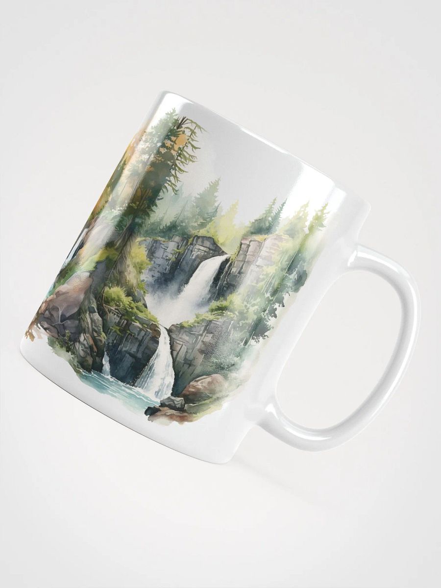 Serene Falls White Glossy Mug product image (6)
