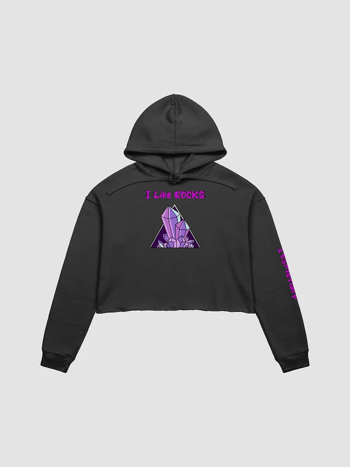 I Like Rocks Fleece Crop Top Hoodie product image (2)
