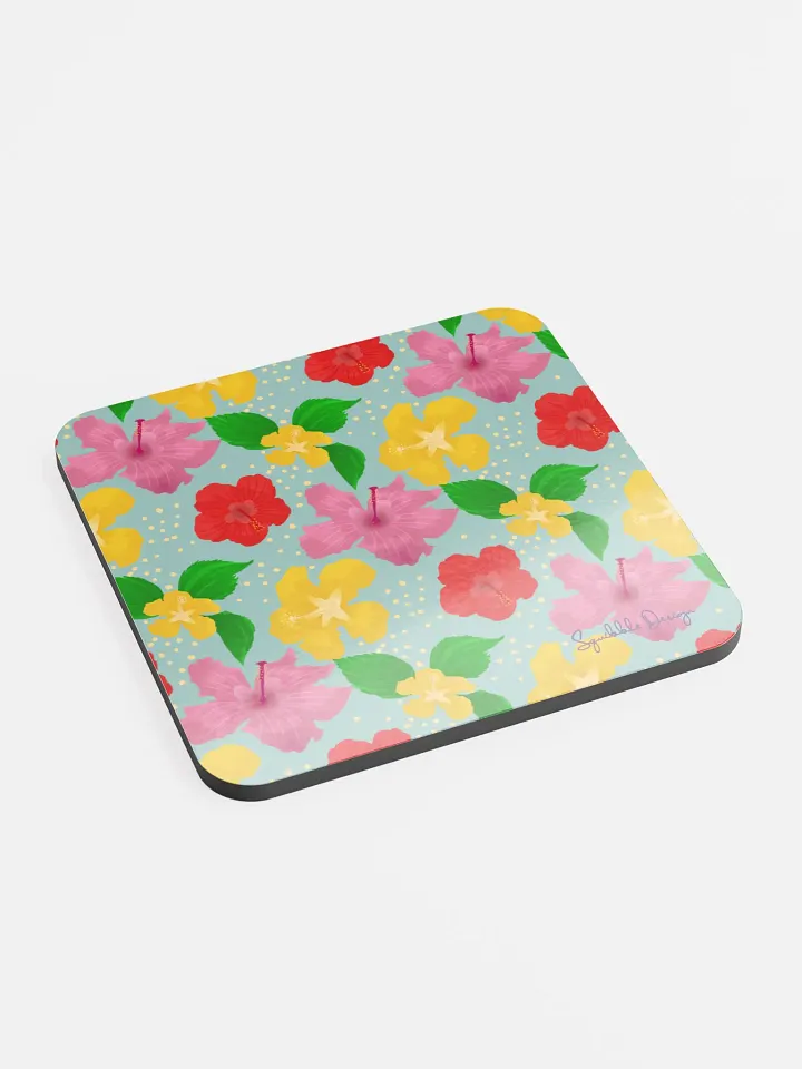 Hibiscus Flowers Pattern Coaster product image (2)