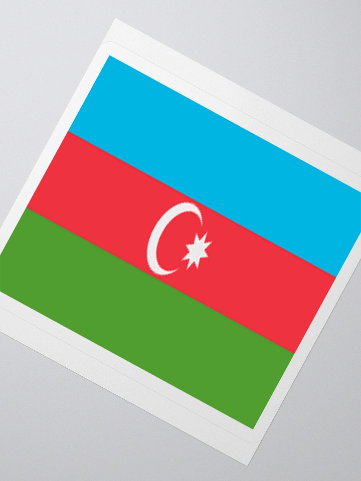 Exclusive Azerbaijan Flag Kiss-Cut Stickers - High-Quality Vinyl, Multiple Sizes product image (4)