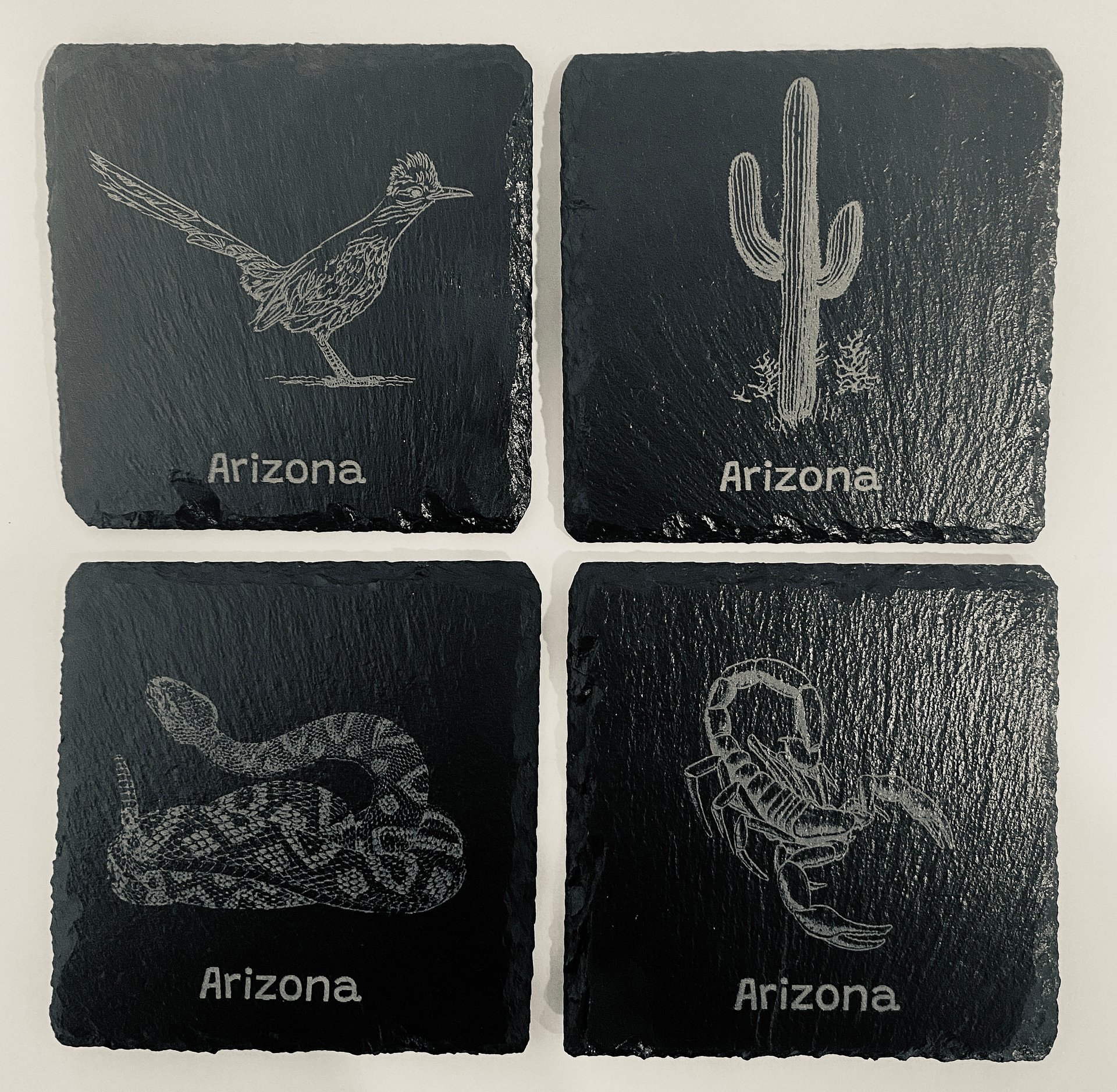 Slate Coasters - Arizona Themed Set of 4 Custom Laser Engraved product image (7)