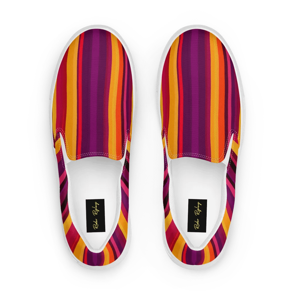 Glorious Sunset Stripes Women's Slip-On Shoes product image (3)