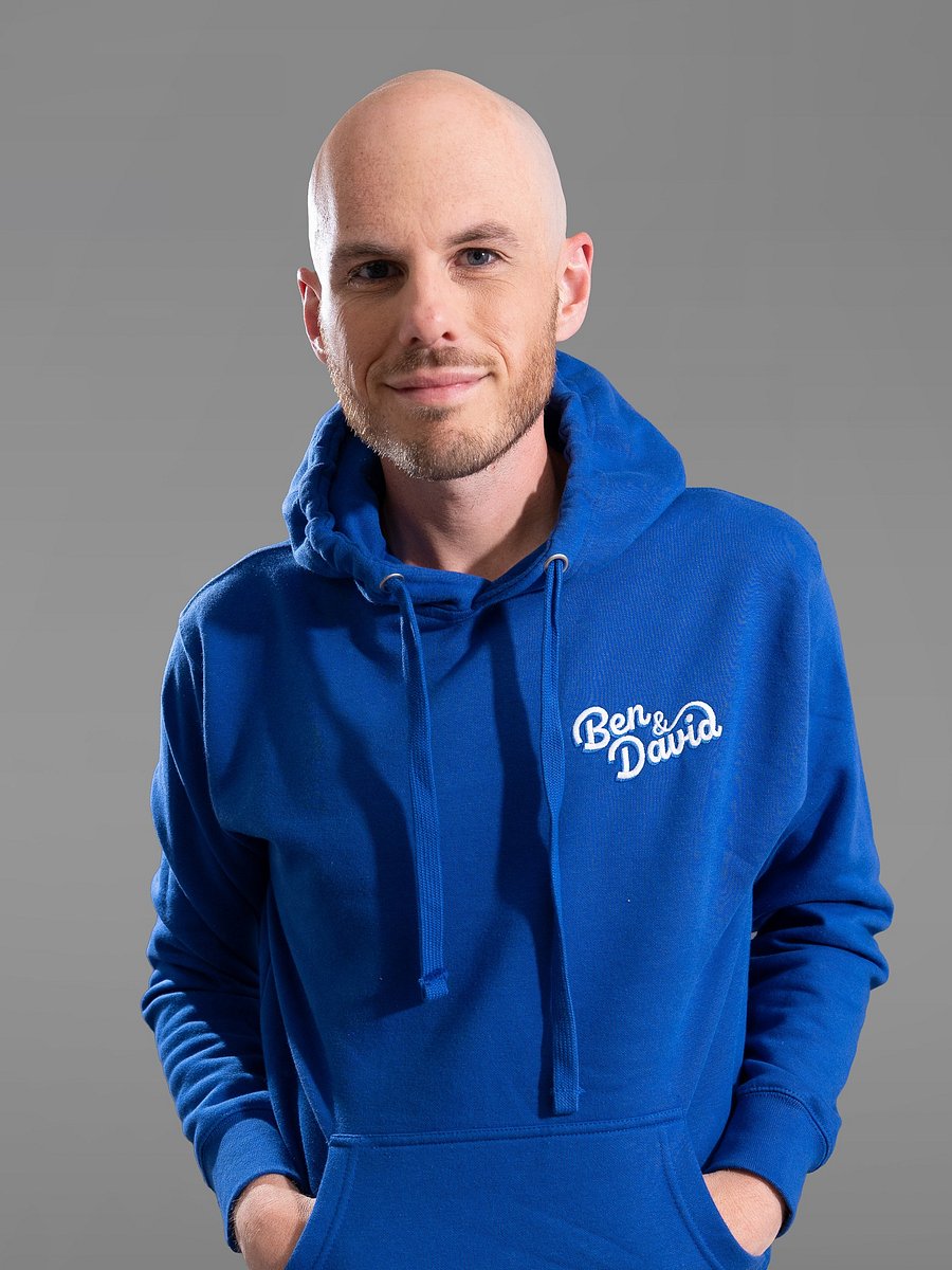 Cruise with Ben and David Logo Embroidered Unisex Hoodie - Blue product image (3)