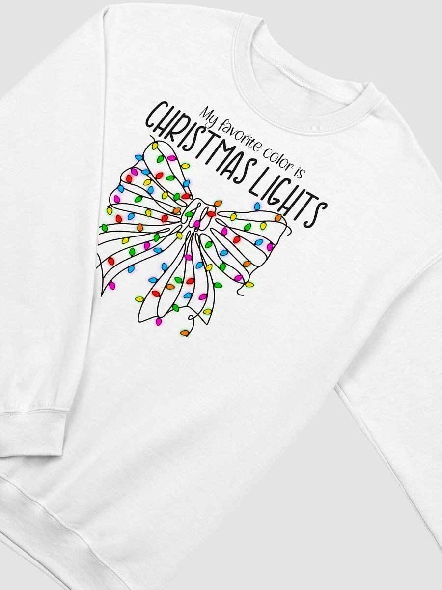 My favorite color is Christmas Lights Sweatshirt product image (2)