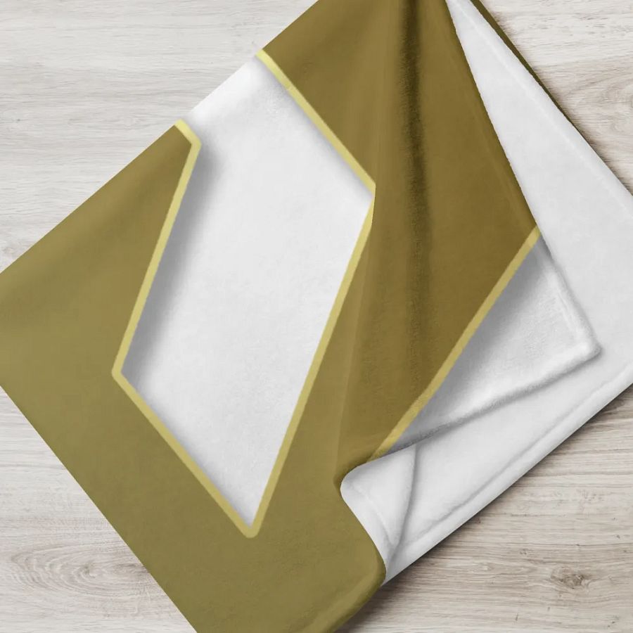 Golden Geometric Illusion Throw Blanket product image (17)