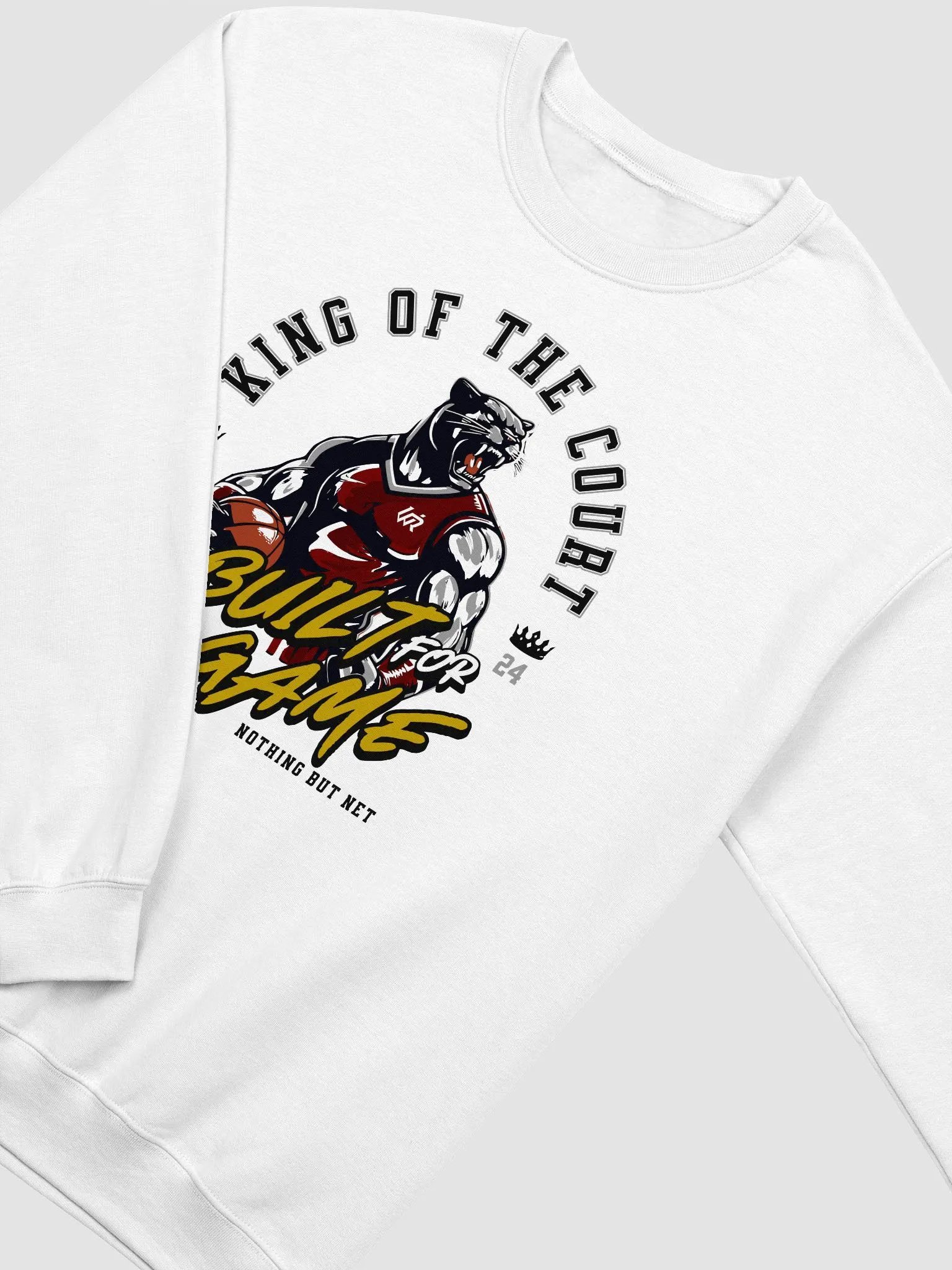 King of the Court Panther Crewneck Wht product image (2)