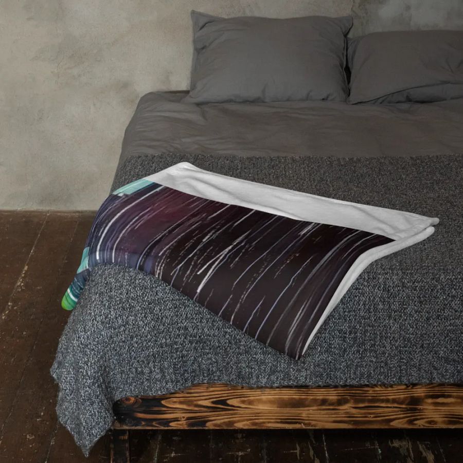 Gay Couple In The Rain – Colorful Two Hearts Throw Blanket product image (11)