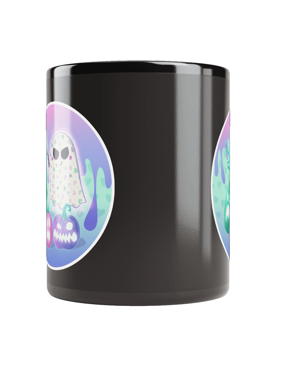 Pastel Little Ghost Pumpkin Carver - Black Ceramic Mug product image (5)