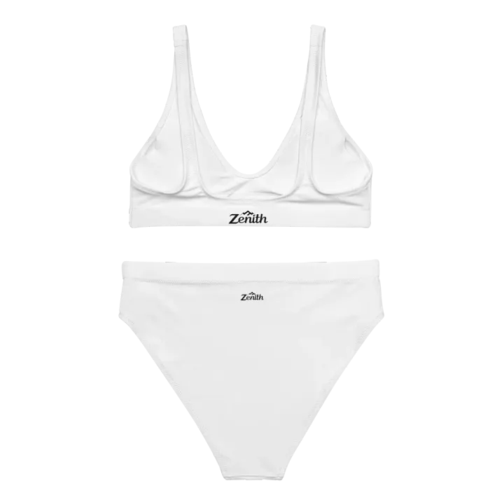 White Zenith Blank Canvas Sustainable Women's High Waisted Bikini Set product image (2)