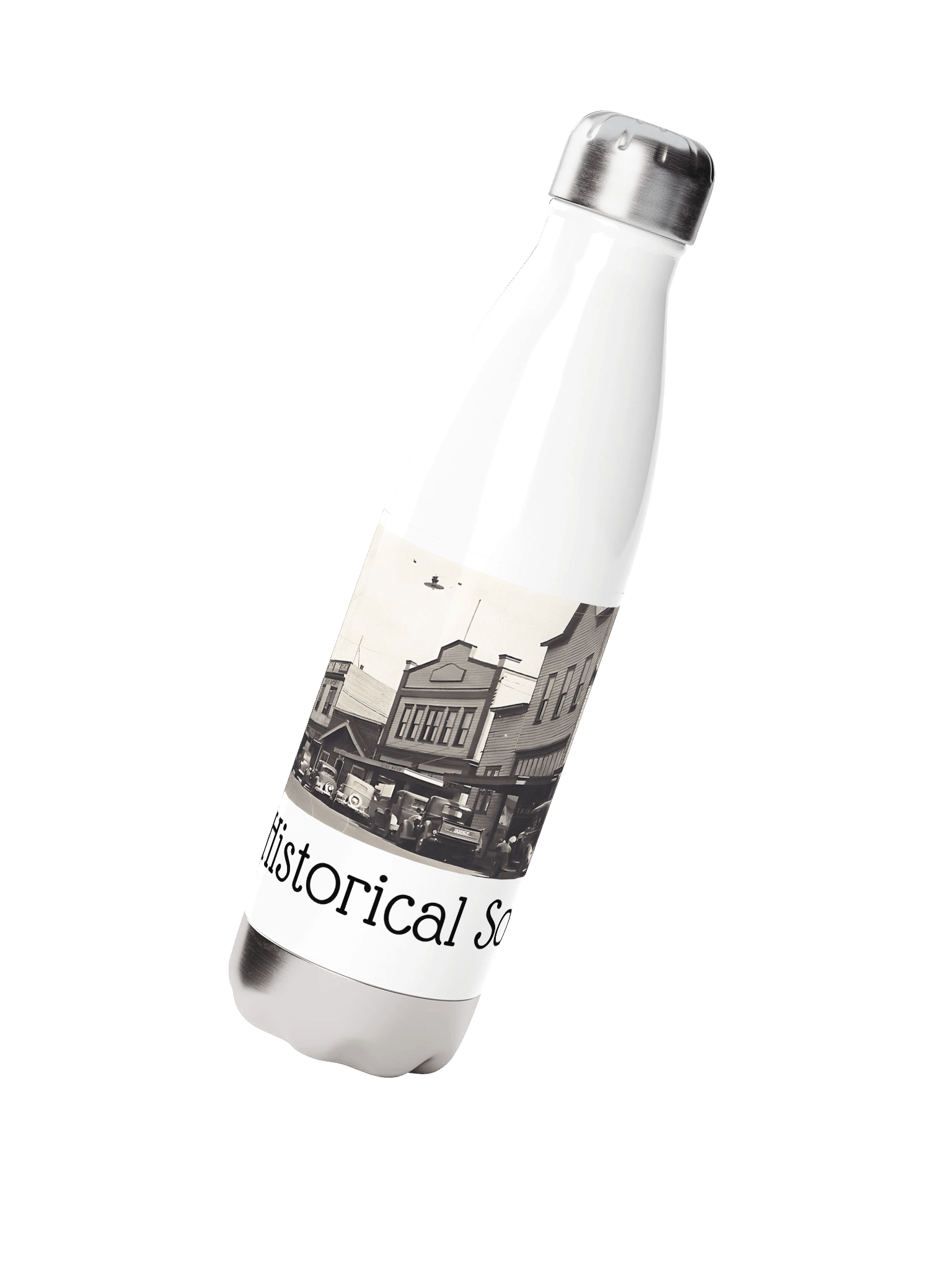 Old Downtown Poulsbo Scene Stainless Steel Water Bottle product image (4)