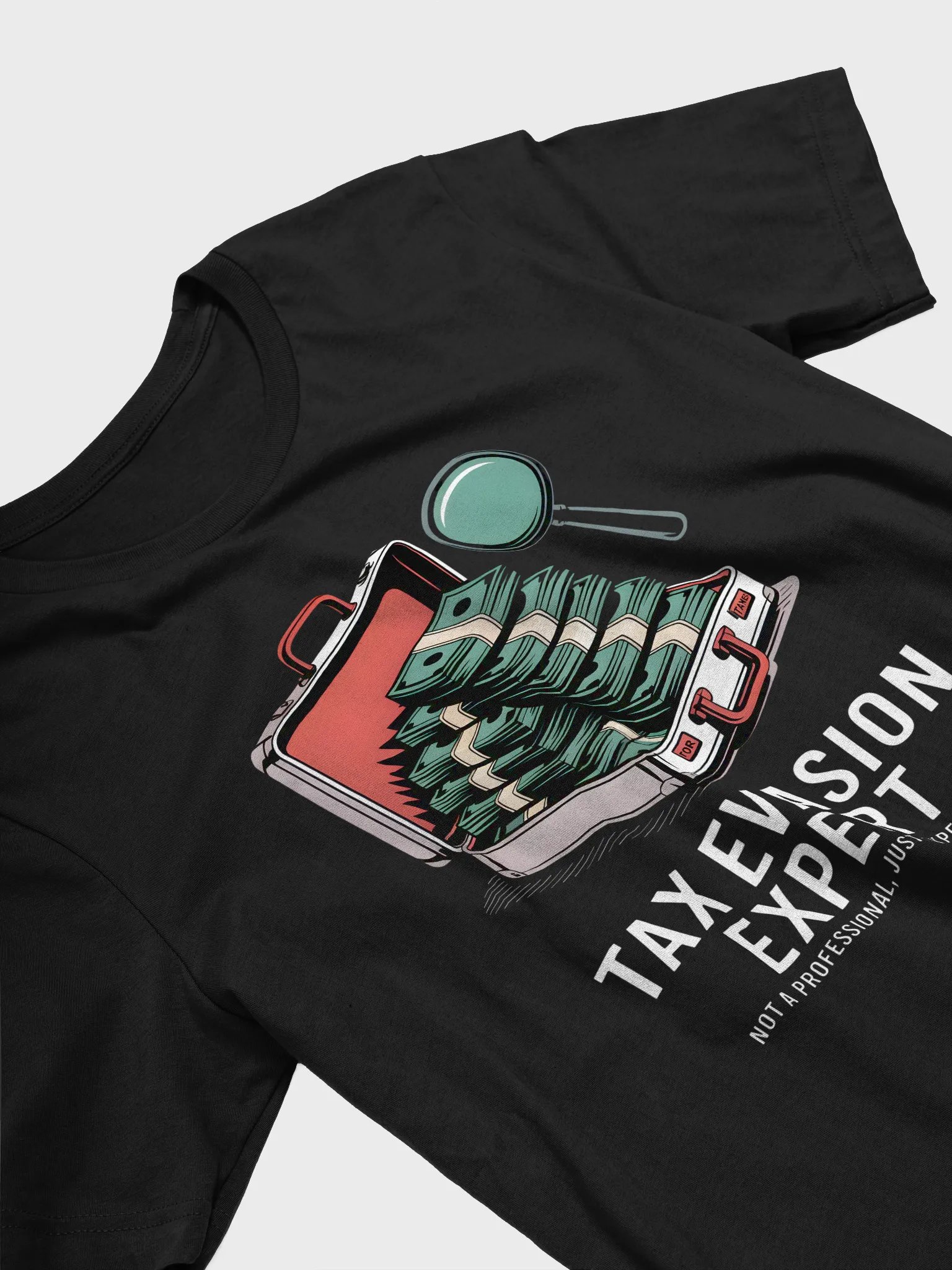 Tax Evasion Expert Graphic Tee | Rebel Finance Satire Design product image (3)