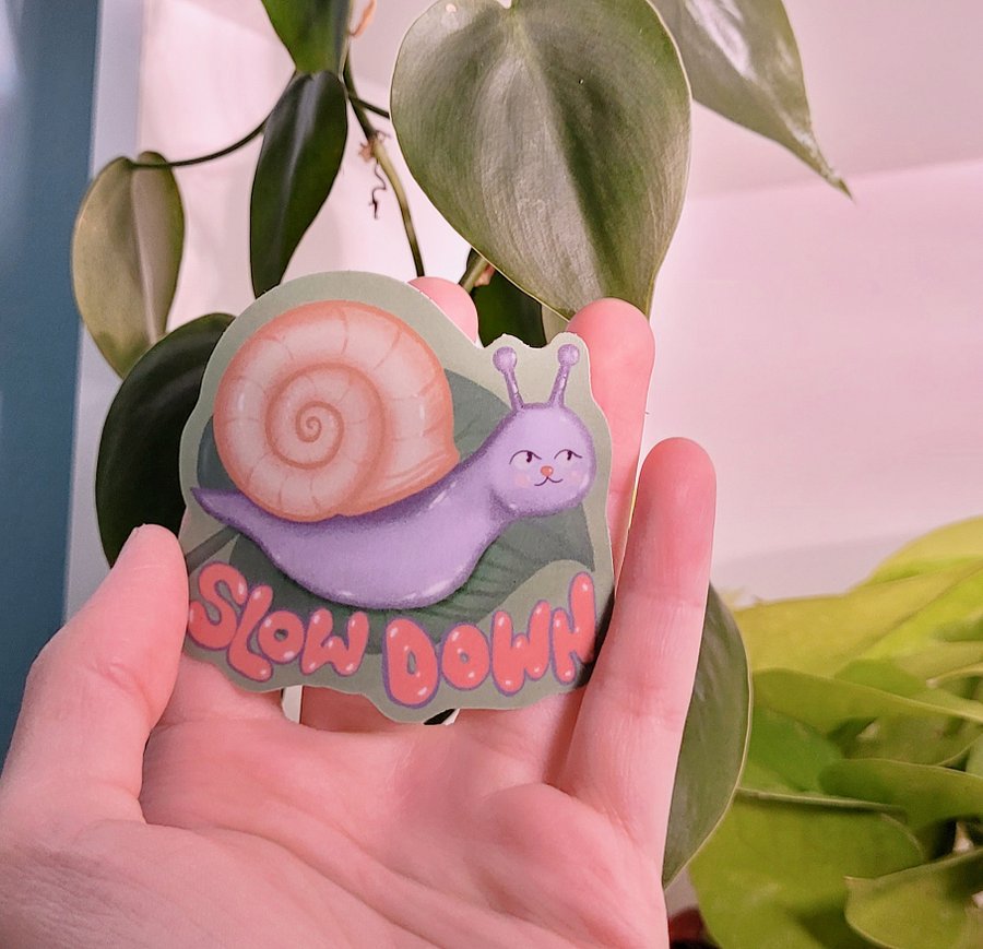 Slow Down Snail Sticker product image (2)