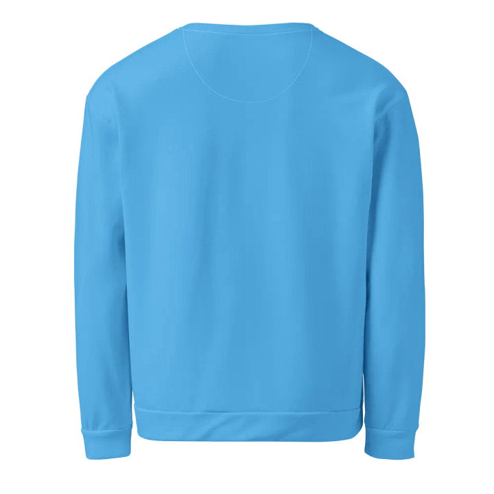 Plain Sky-Blue True Summer Unisex Recycled Polyester Heavyweight Premium Sweatshirt by Treasure Pie product image (2)