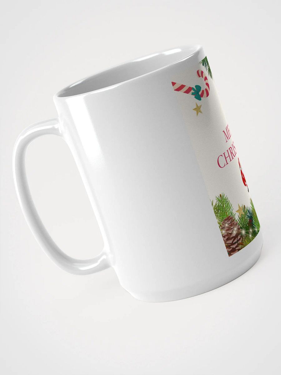 Santa's Greeting White Glossy Mug by Everlyn Riche product image (3)