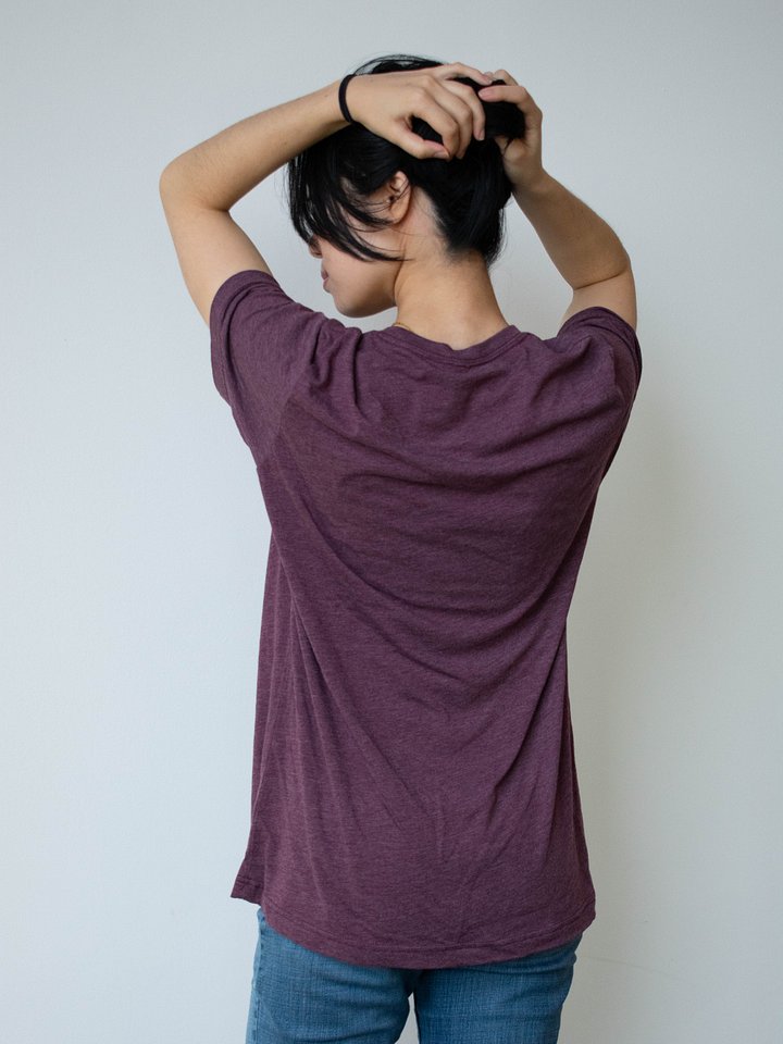Rice Ball Triblend T-Shirt - (Maroon) product image (2)