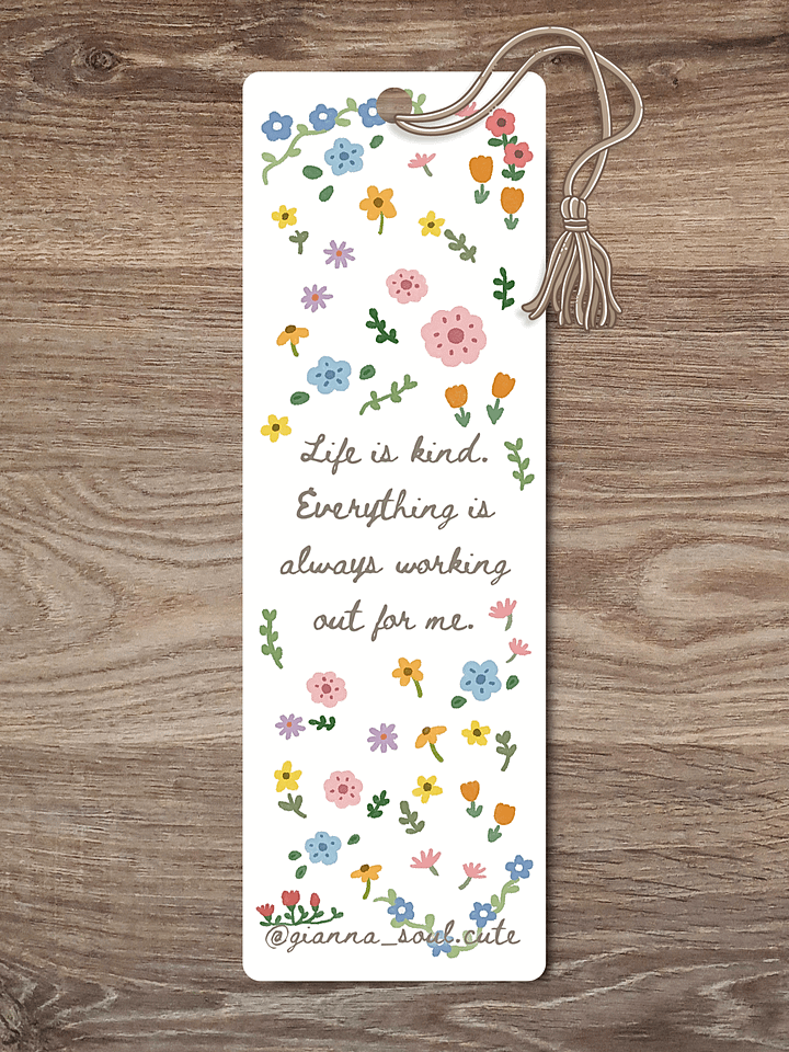 Life is kind | Glitter Affirmation Bookmark product image (1)