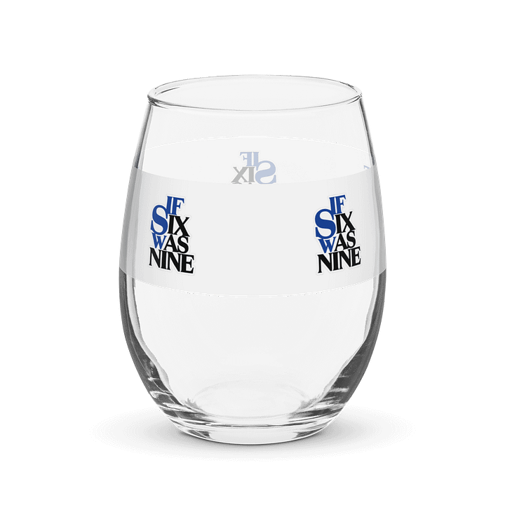 Electric Blue Stemless Wine Glass - IF SIX WAS NINE product image (2)