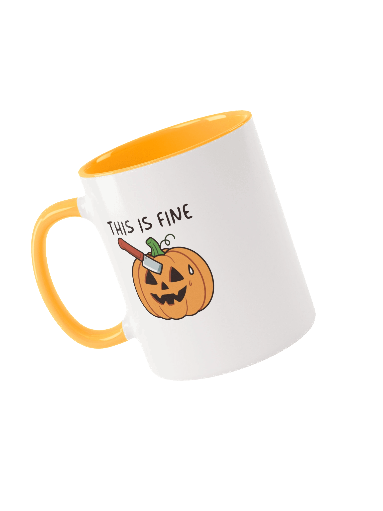 This Is Fine Jack-O'-Lantern Ceramic Mug product image (12)