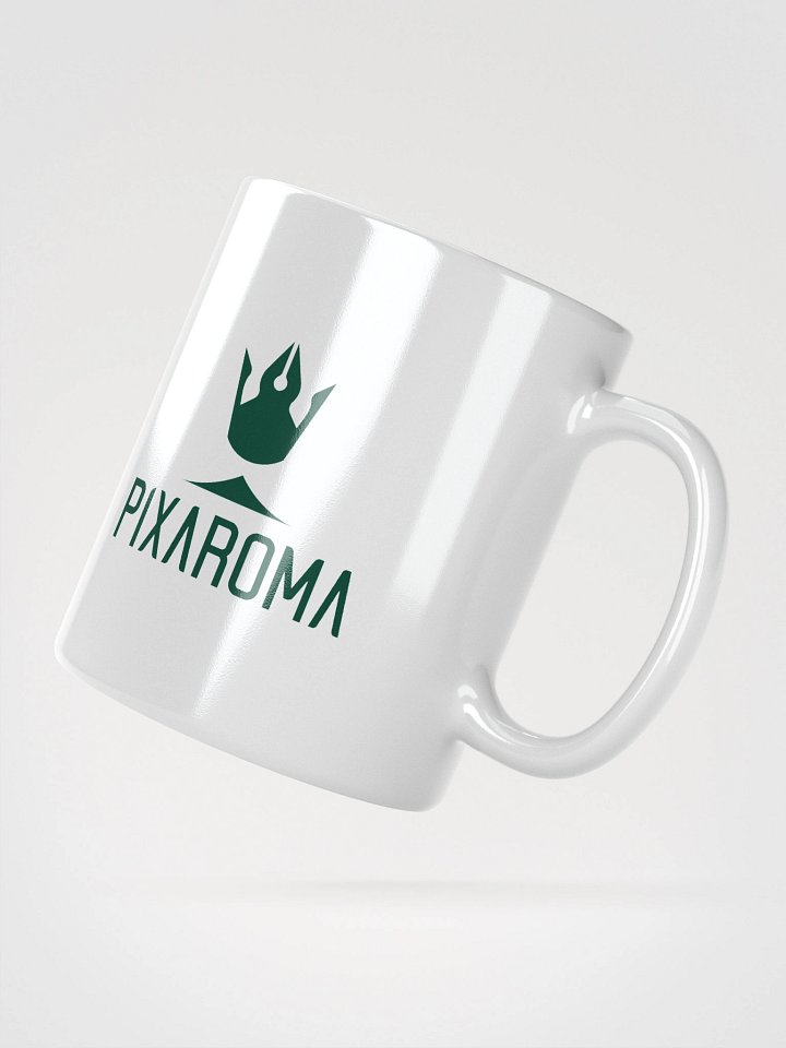 Pixaroma Green Logo White Mug product image (4)