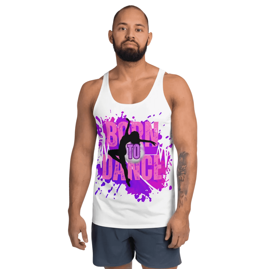 Born to Dance Her Silhouette Energetic Vibes Full Print Tank product image (1)
