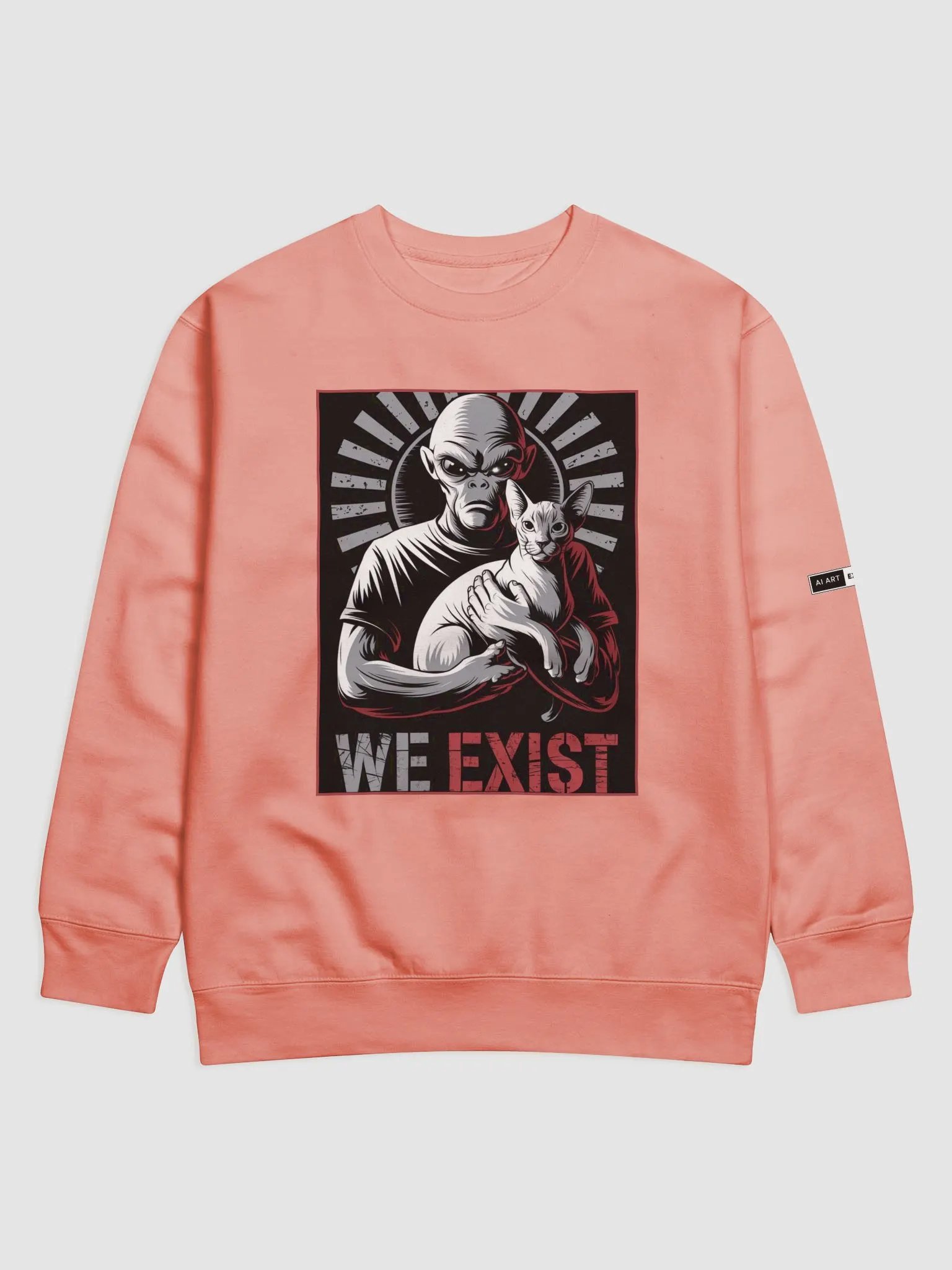"WE EXIST" premium cotton sweatshirt product image (1)