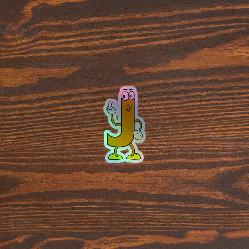 J Holographic Cartoon Character Sticker product image (5)
