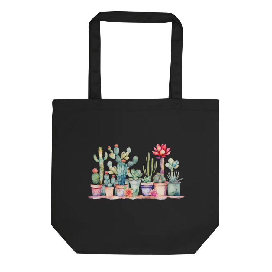 Colorful Potted Cacti And Succulents Eco-Friendly Tote Bag product image (1)