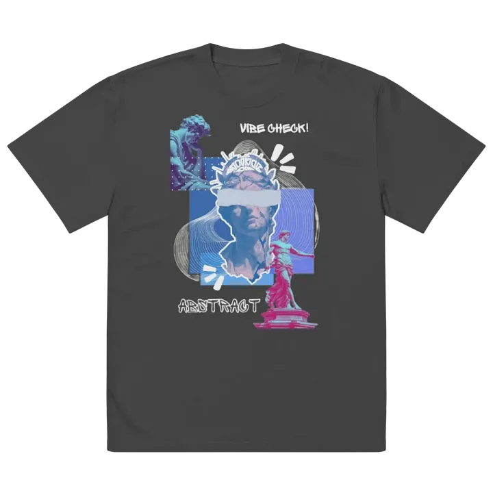 Abstarct Vibe Check AS Colour Premium Oversized Faded T-Shirt product image (5)
