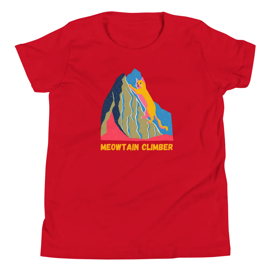 Meowtain Climber - Youth Climbing T-Shirt product image (44)