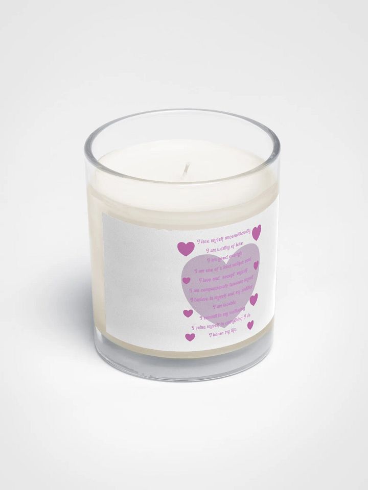 Soy candle, self-love affirmations product image (2)