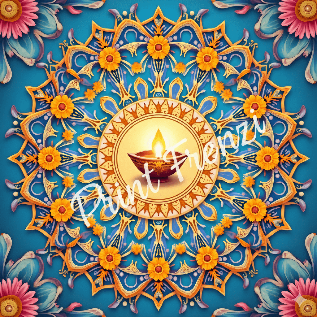 116 Diwali Mandala Clipart Bundle | High Resolution PNG Rangoli, Lotus, Paisley and Diya Designs product image (9)