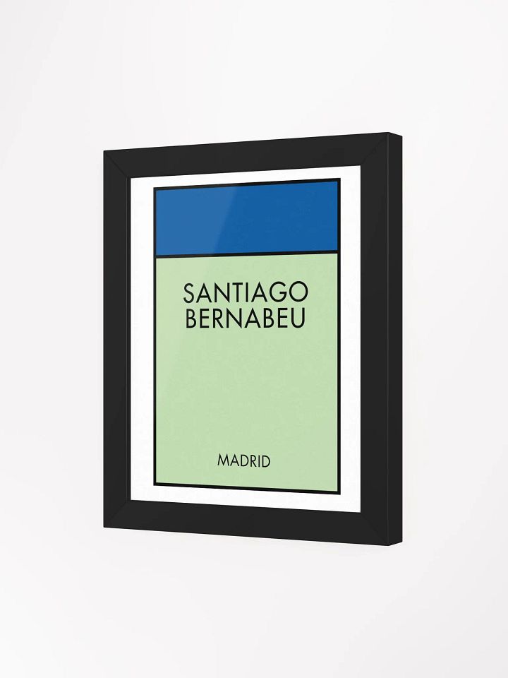 Santiago Bernabéu Madrid Monopoly Title Art Framed Print product image (25)