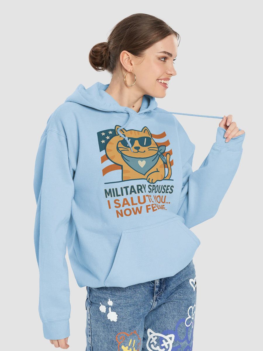 Operation: Feed Me – Military Spouse Tribute Hoodie (Cat Approved) product image (3)