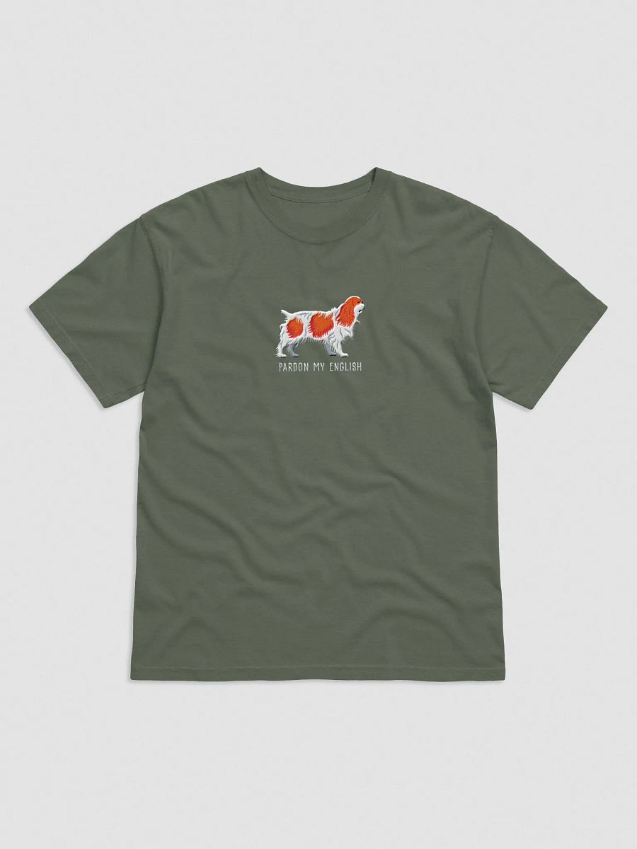 Pardon My English T-Shirt(Embroidered) of an English Toy Spaniel(Blenheim) product image (25)