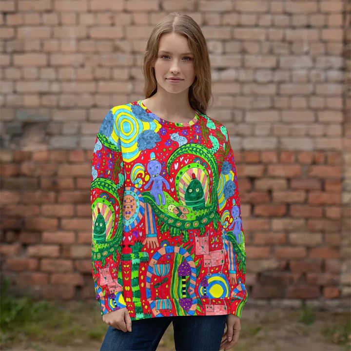 Abstract Doodle Imagination Unisex Sweatshirt product image (2)
