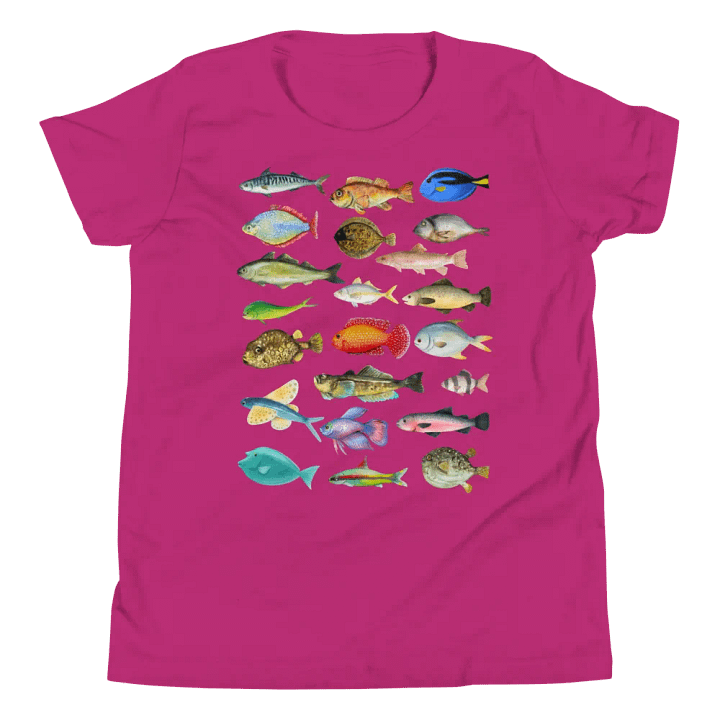 Aquatic Adventures Fish Collage Youth T-Shirt product image (1)