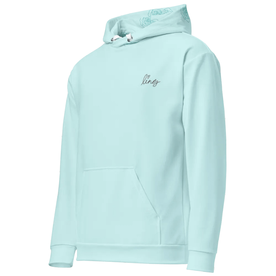 Lingling Kwong Rose Design Unisex Hoodie (Blue) product image (2)
