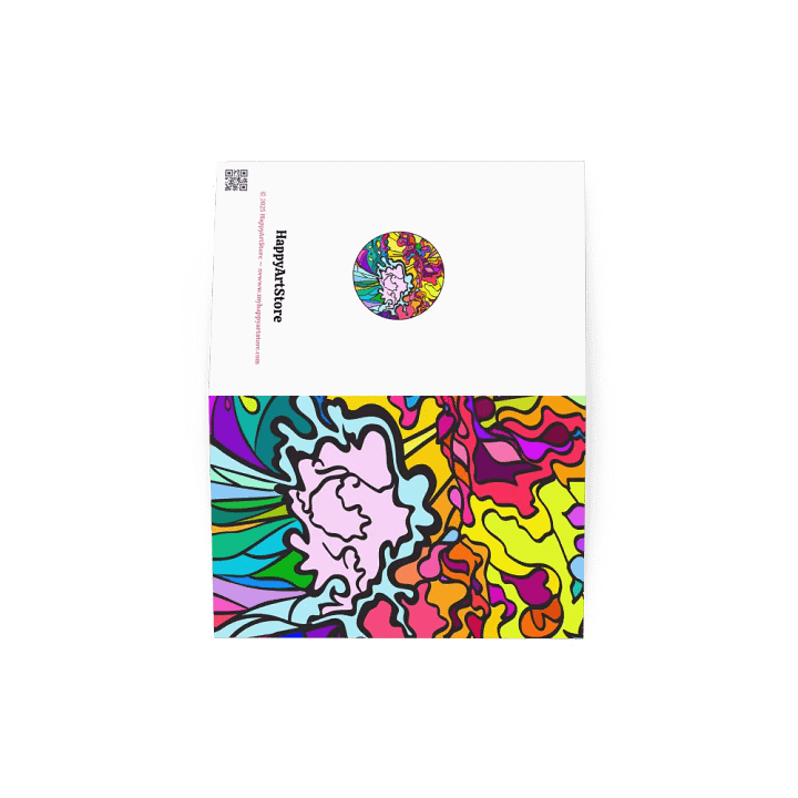Vibrant Swirls Greeting Card – Wave at Sunset product image (4)