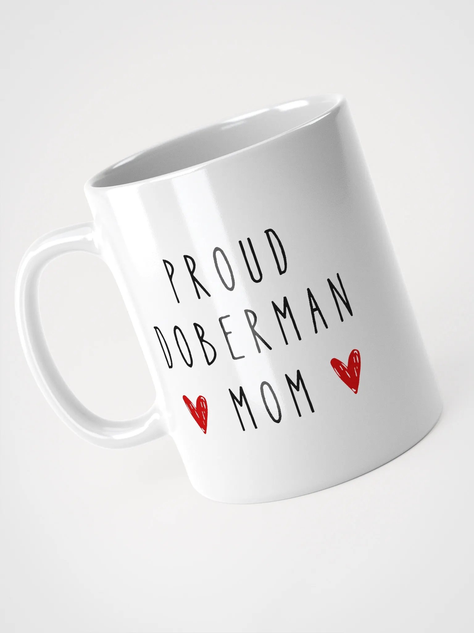Proud Doberman Mom, white mug product image (9)