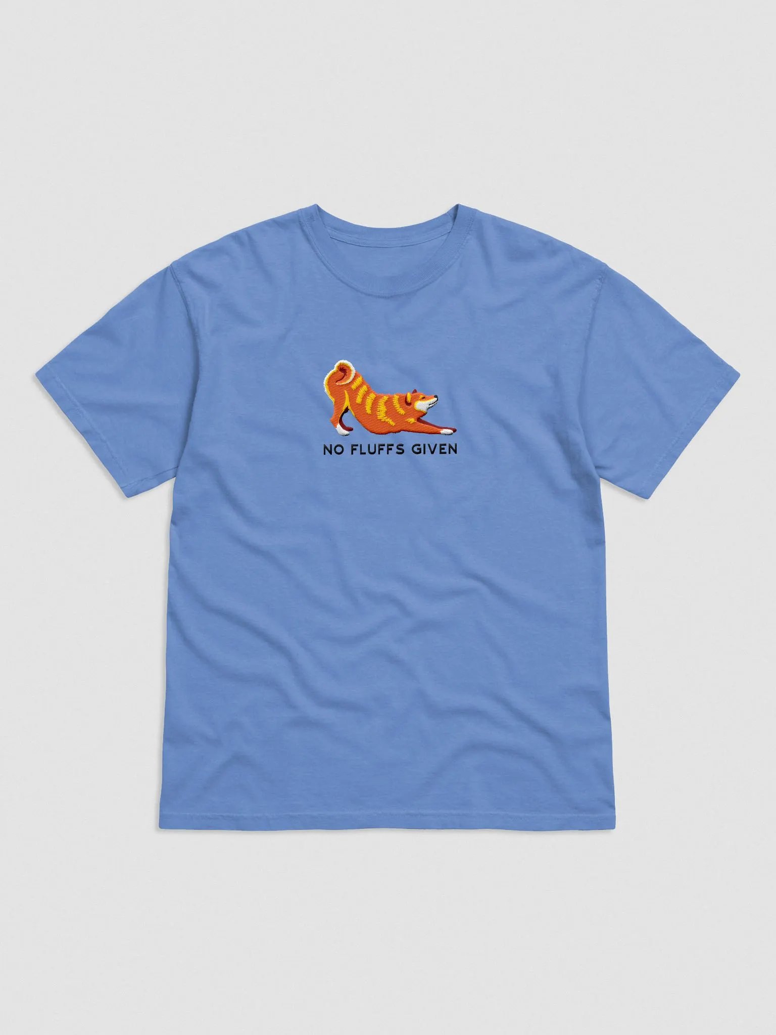 No Fluffs Given T-Shirt(Embroidered) of a Shiba Inu product image (4)