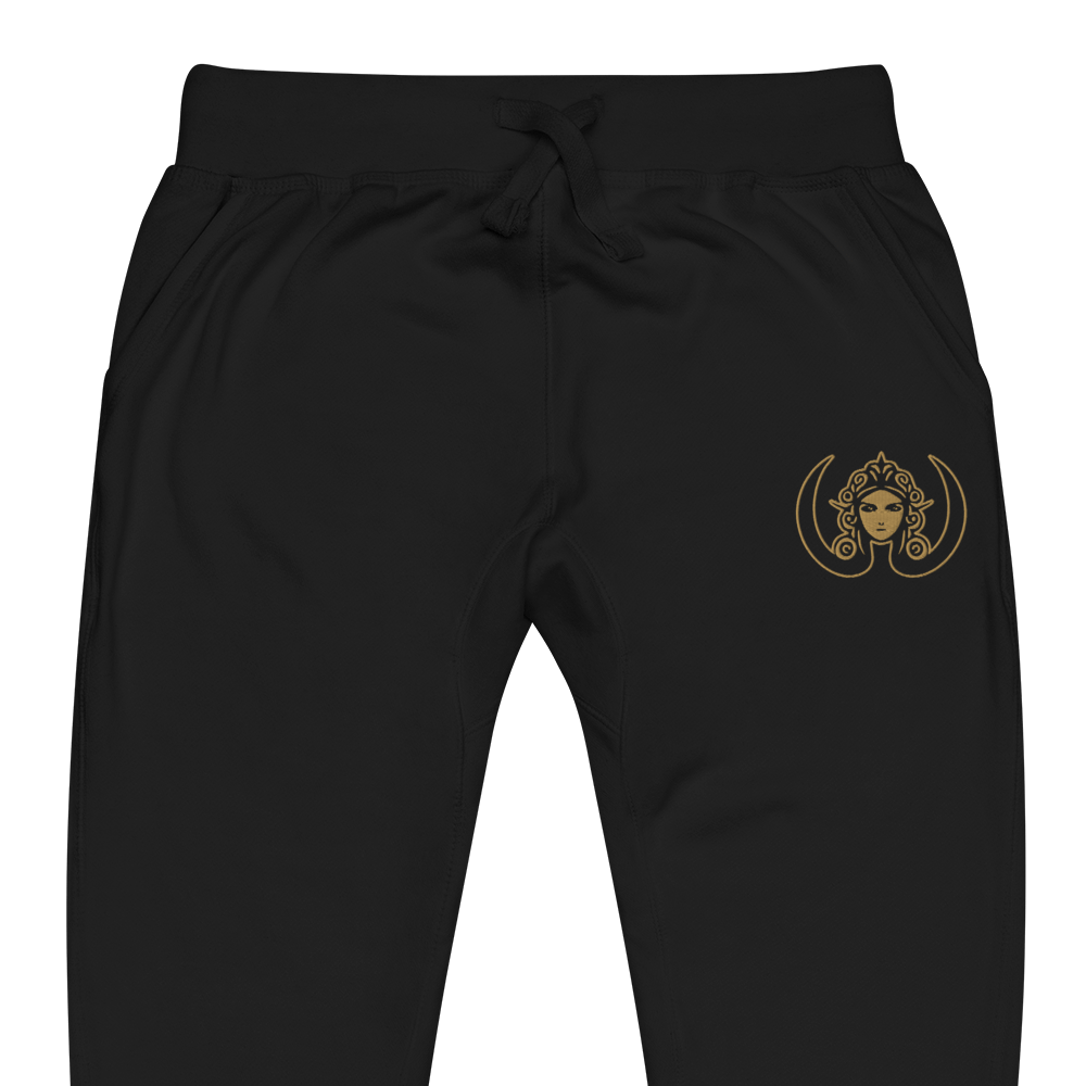 CIRCEMOON Signature Joggers with Gold Goddess Emblem, unisex, black product image (2)