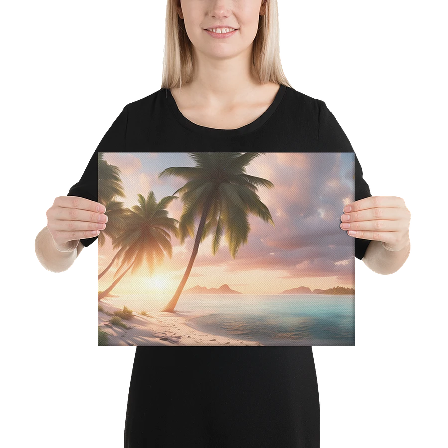 White Sand Beach Sunset Serenity Canvas product image (2)