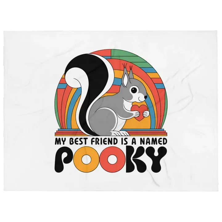 Ultra soft and plushy blanket: my best friend is named a pooky, supposed to sound like mario product image (1)
