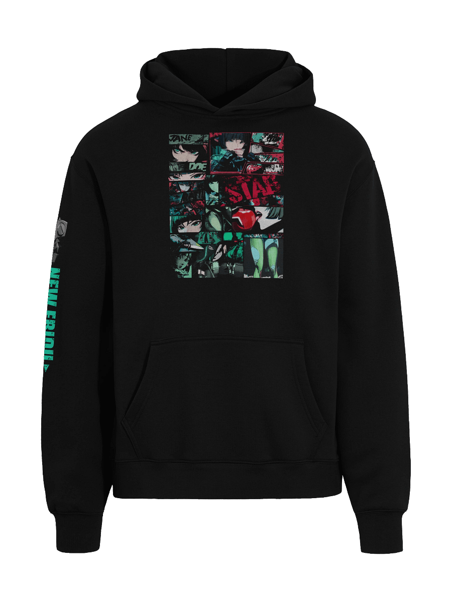 3 PRINT Premium Oversized Heavyweight Hoodie Jane Doe STAB! Zenless Zone Zero Design product image (3)