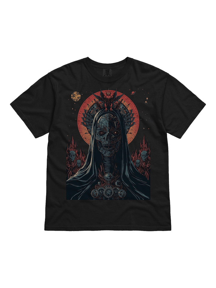 Neon Gothic Skull Heavyweight T-Shirt product image (1)