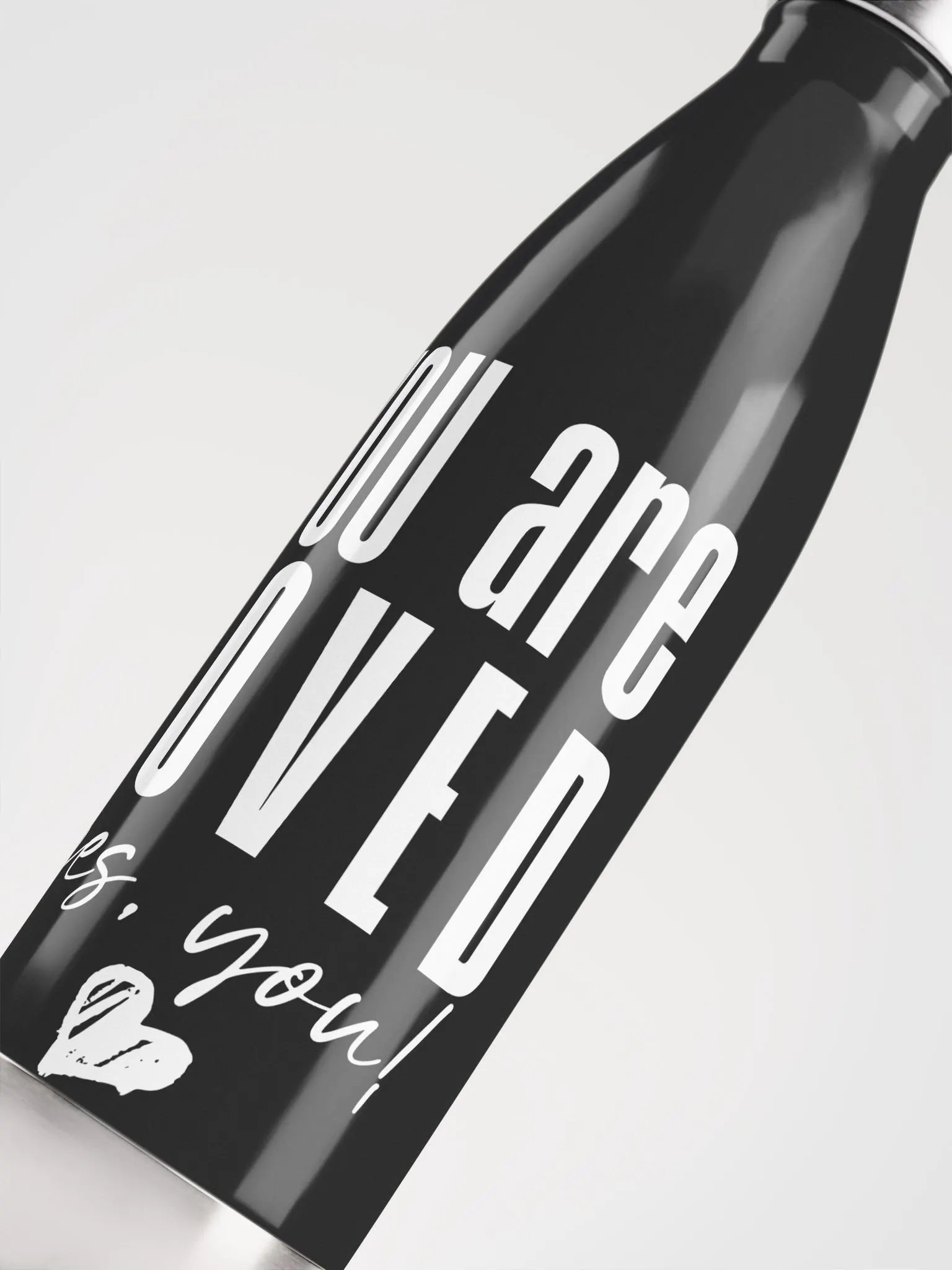 You are Loved Stainless Steel Bottle - black product image (5)