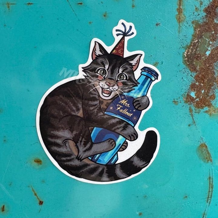 Catmeat With Bottle Sticker product image (1)