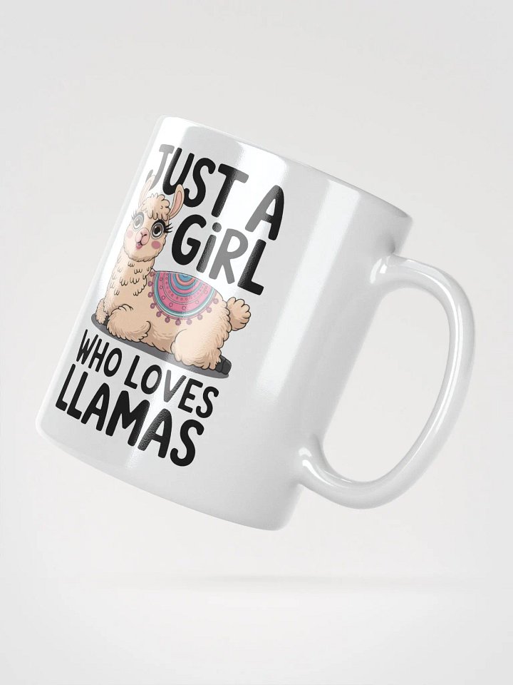 Just a Girl Who Loves Llamas White Glossy Mug product image (6)