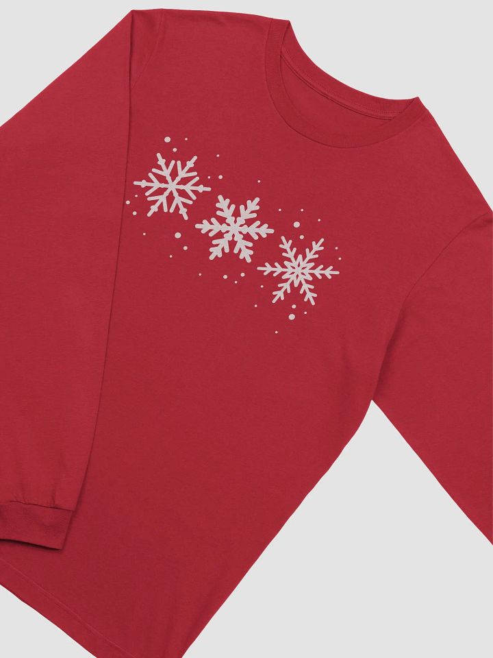 White Snowflakes Supersoft Long Sleeve Slimmer Fit Shirt product image (2)